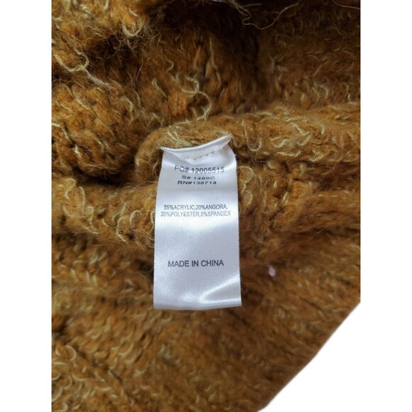 Doe Rae Knit Sweater Top Shirt Size Large L Mustard‎ Yellow - Picture 3 of 6